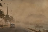 طوفان وگرد خاک در بندرلنگه
